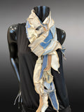 Boho couture fabric scarf, free form scarf, bohemian fashion