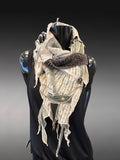 Freeform couture fabric scarf, street style accessories