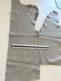 Taupe Cowhide Leather Remnant: Purse Making, Fringe Supply