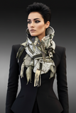 Avant Garde couture fabric scarf, free form scarf, bohemian fashion