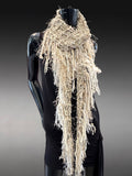 Lightweight ivory boho style scarf, elegant wrap Scarf