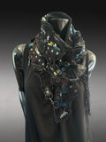 Rebel Wrap - redefined deconstructed edgy couture fabric neck cowl scarf, street style, post apoc wrap scarf