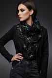 Rebel Wrap - redefined deconstructed edgy couture fabric neck cowl scarf, street style, post apoc wrap scarf