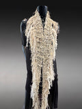 Lightweight ivory boho style scarf, elegant wrap Scarf