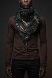 Rebel Wrap - redefined deconstructed edgy couture fabric neck cowl scarf, street style, post apoc wrap scarf