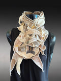 Avant Garde couture fabric scarf, free form scarf, bohemian fashion
