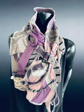 Boho couture fabric scarf, free form scarf, bohemian fashion