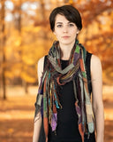 Bohemian style scarf, funky eco-friendly scarves