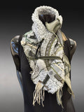 Avant Garde couture fabric scarf, free form scarf, bohemian fashion