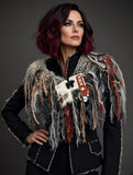 Luxury artisan cowl with clasps, Indie capulet, bohemian inspired fashion