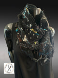 Rebel Wrap - redefined deconstructed edgy couture fabric neck cowl scarf, street style, post apoc wrap scarf