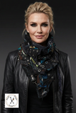Rebel Wrap - redefined deconstructed edgy couture fabric neck cowl scarf, street style, post apoc wrap scarf