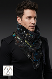 Rebel Wrap - redefined deconstructed edgy couture fabric neck cowl scarf, street style, post apoc wrap scarf