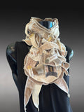 Avant Garde couture fabric scarf, free form scarf, bohemian fashion