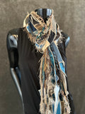 Shreds Fringie Scarf, animal print scarf, boho chic scarf