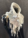 Bohemian style couture ivory neck cowl, eco-friendly fashion