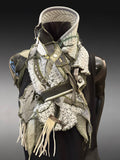 Avant Garde couture fabric scarf, free form scarf, bohemian fashion