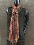 Boho style scarf in Wild Rose shades, funky scarves