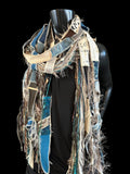 Shreds Fringie Scarf, animal print scarf, boho chic scarf