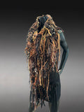 Knit boho poncho, knit pull-over, autumn color poncho, indie clothing