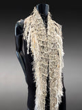 Lightweight ivory boho style scarf, elegant wrap Scarf