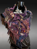 Hand Woven Poncholette for women, luxury fashion wrap