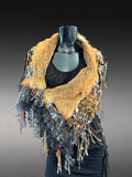 One of a Kind Luxury Red Fox Fur Statement Shawl | Artisan Fiber Art Collar Wrap, game of thrones collar