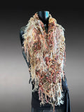 Knit Boho Chic Poncho in blush cream peach, boho style clothing