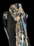 Shreds Fringie Scarf, animal print scarf, boho chic scarf