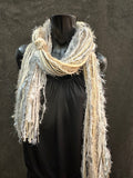 Bohemian style fashion Scarf in neutrals cream white, cowgirl fashion