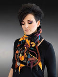 Boho couture fabric scarf, pop culture scarf