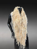 Knit Boho Chic Poncho in winter white and cream, boho style clothing