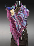 Hand Woven Poncholette for women, luxury fashion wrap