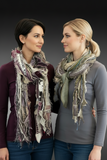 Pop culture vibrant color scarf, Artisan Boho Art Scarf – Upcycled Fabric & Fiber Statement Wrap