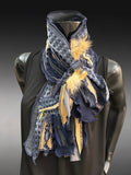 Boho couture eco-friendly fabric scarf, pull-through scarf, pop culture scarf