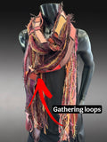 Bohemian style scarf, funky eco-friendly scarves