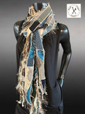 Shreds Fringie Scarf, animal print scarf, boho chic scarf