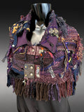 Hand Woven Poncholette for women, luxury fashion wrap