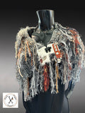 Luxury artisan cowl with clasps, Indie capulet, bohemian inspired fashion