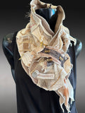 Avant Garde couture fabric scarf, free form scarf, bohemian fashion