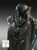 Rebel Wrap - redefined deconstructed edgy couture fabric neck cowl scarf, street style, post apoc wrap scarf