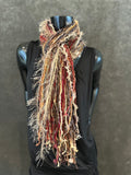 Fringie scarf in burgundy beige shades, Fringe Scarf, bohemian style, boho chic