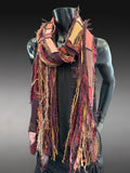 Bohemian style scarf, funky eco-friendly scarves