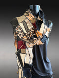 Couture eclectic scarf, bold scarf, bohemian fashion