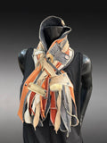 Boho couture eco-friendly fabric scarf, pull-through scarf, pop culture scarf