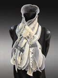 Boho couture eco-friendly fabric scarf, pull-through scarf, pop culture scarf