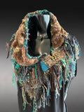 Luxury fur poncholette with clasp, couture avant garde fashion, game of thrones collar