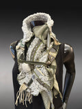Avant Garde couture fabric scarf, free form scarf, bohemian fashion