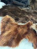 Salvaged Upcycled Mixed Species Fur Scraps - Fox, Muscrat, Beaver, Mink - Fur Coat Upcycle