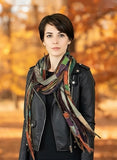 Bohemian style scarf, funky eco-friendly scarves